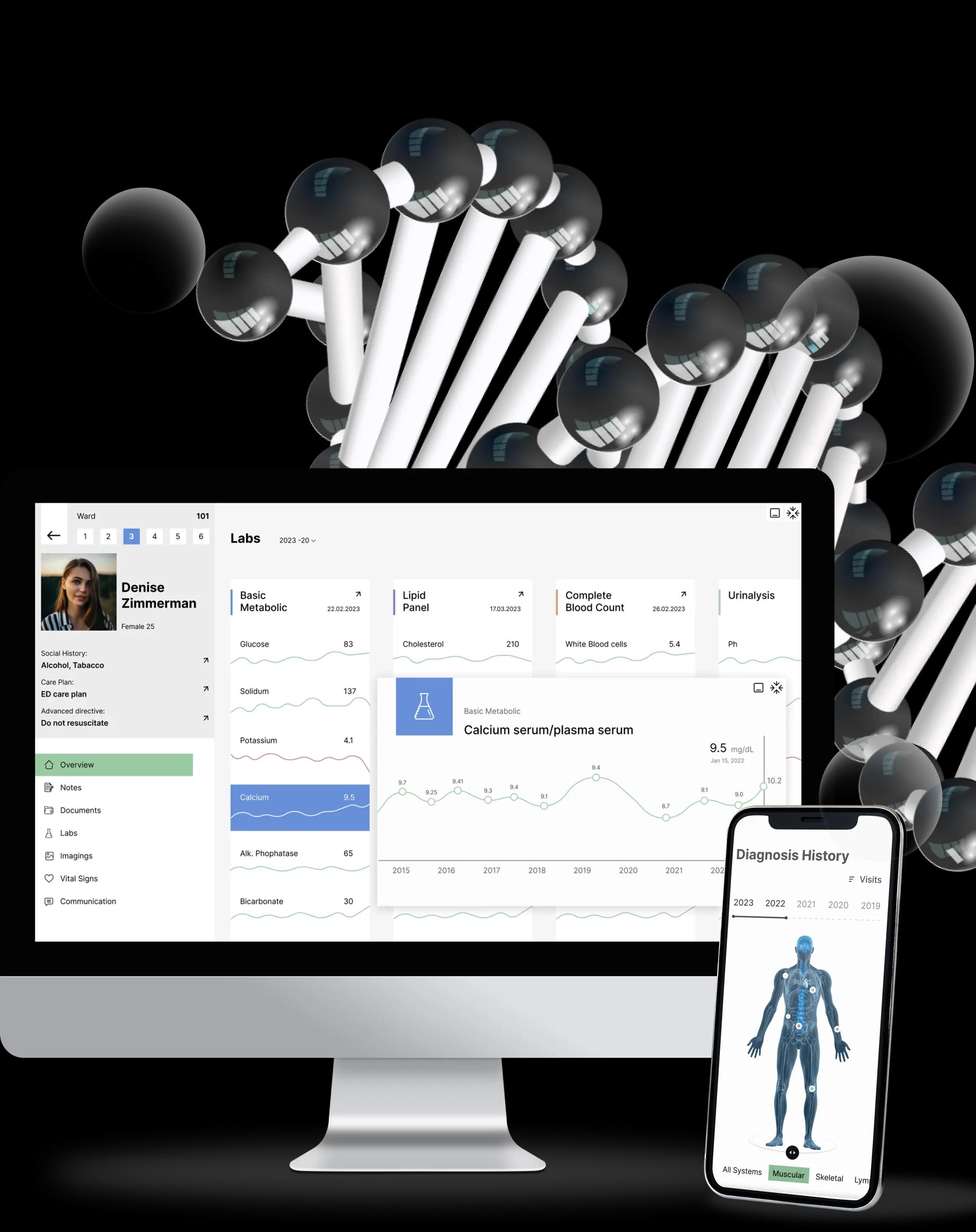 Medical record system interface