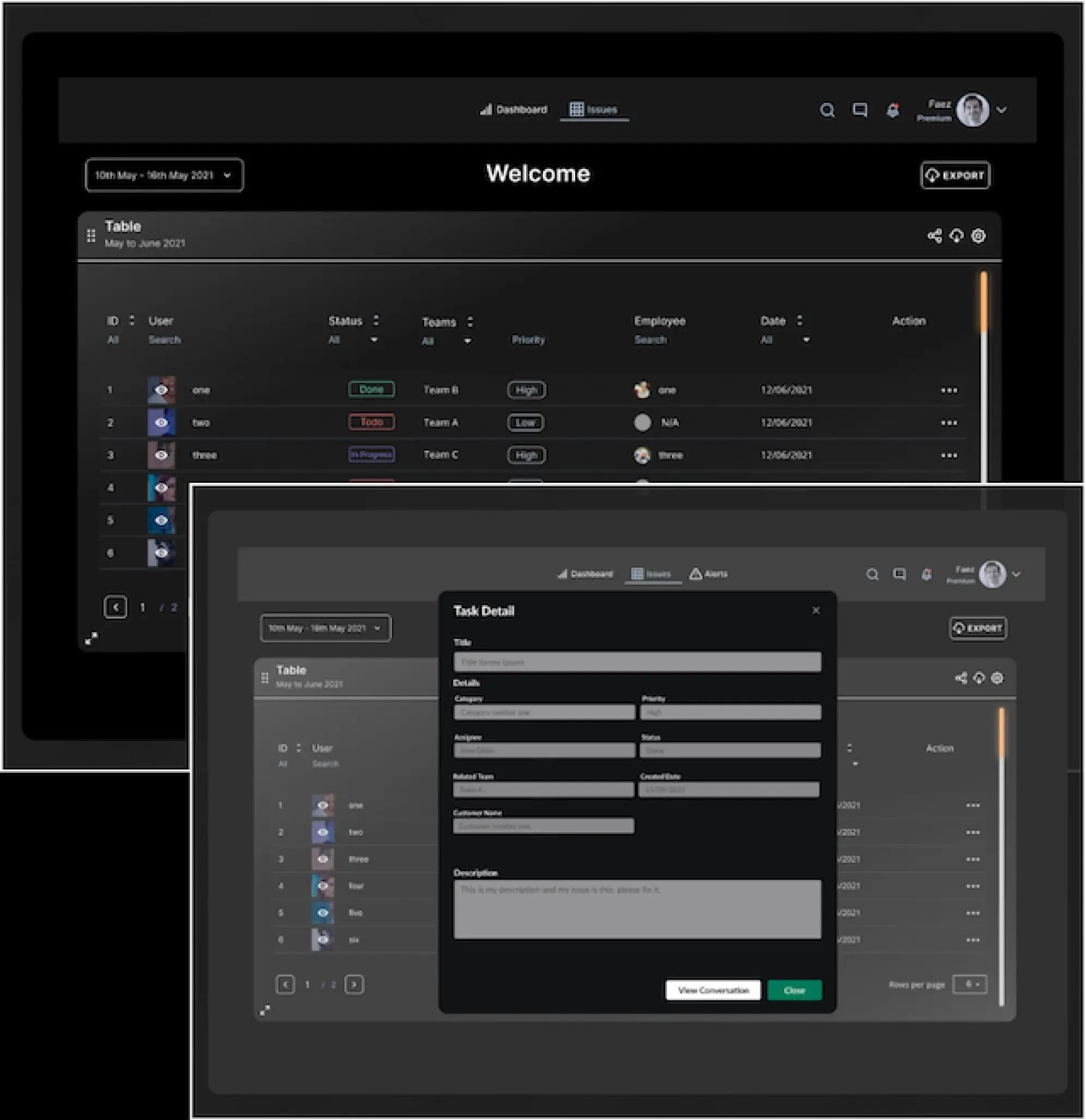 System for packaging company interface