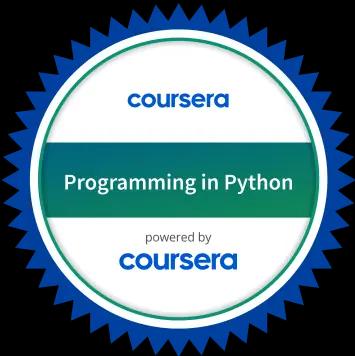 Coursera
Programming
in Python