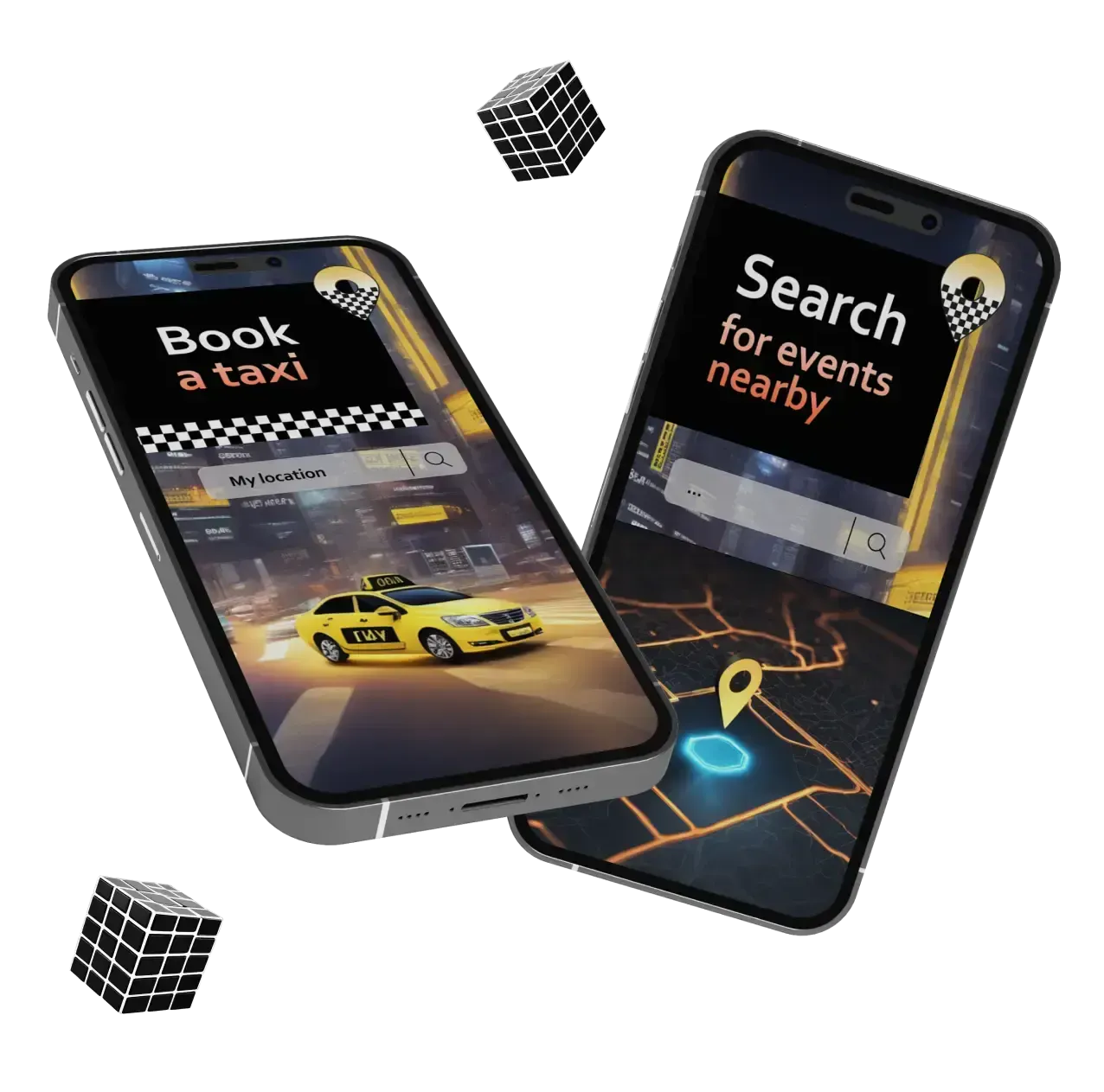 Taxi booking app interface Taxi booking app interface